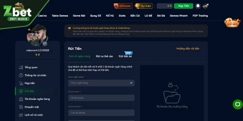 Cảnh giác với nền tảng nạp tiền giả mạo tại cổng nạp rút